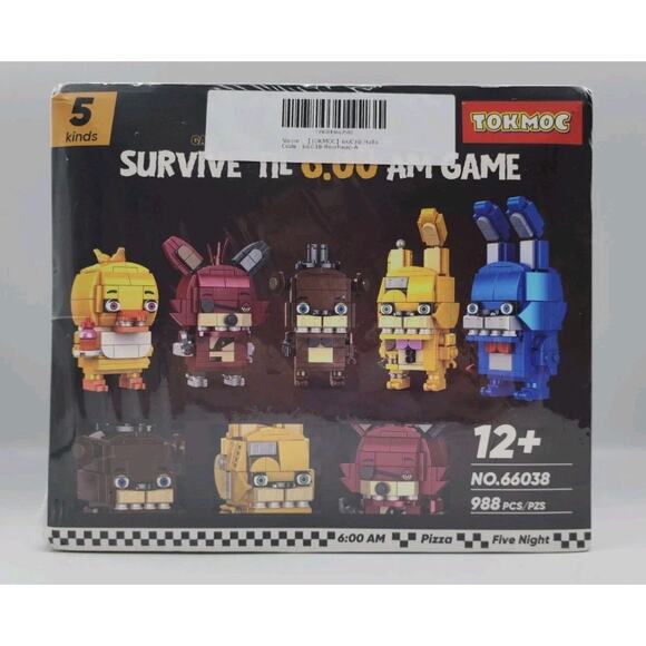 Survive Til 6 AM Game Building Blocks Tokmoc Set 988 PCS Puzzle Figures New - Picture 2 of 2